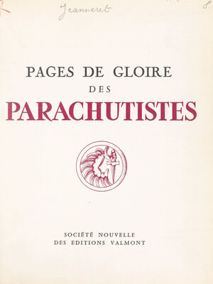 cover image of Pages de gloire des parachutistes